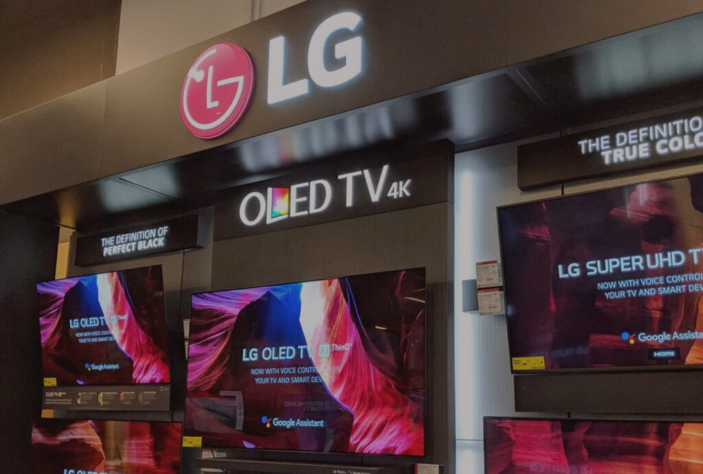 LG tv's as show models