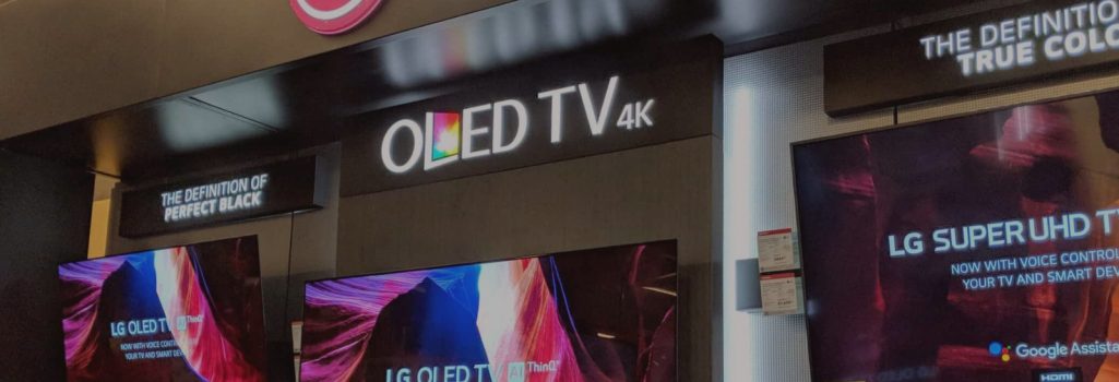 LG tv's as show models